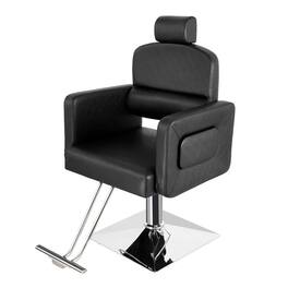 Winado - Heavy Duty Reclining Hydraulic Barber Chair All Purpose Salon Chair with Adjustable Headrest for Beauty Spa Styling Home - Black