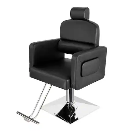 Front. Winado - Heavy Duty Reclining Hydraulic Barber Chair All Purpose Salon Chair with Adjustable Headrest for Beauty Spa Styling Home - Black.