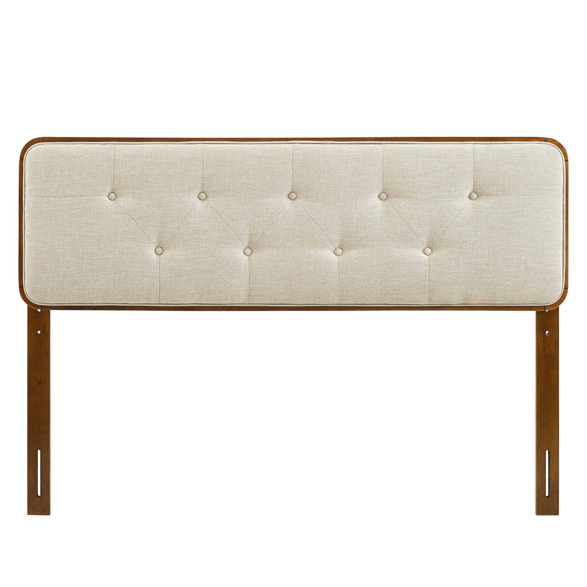 Back. Modway - Collins Tufted Fabric and Wood Full Headboard by Modway - Brown.