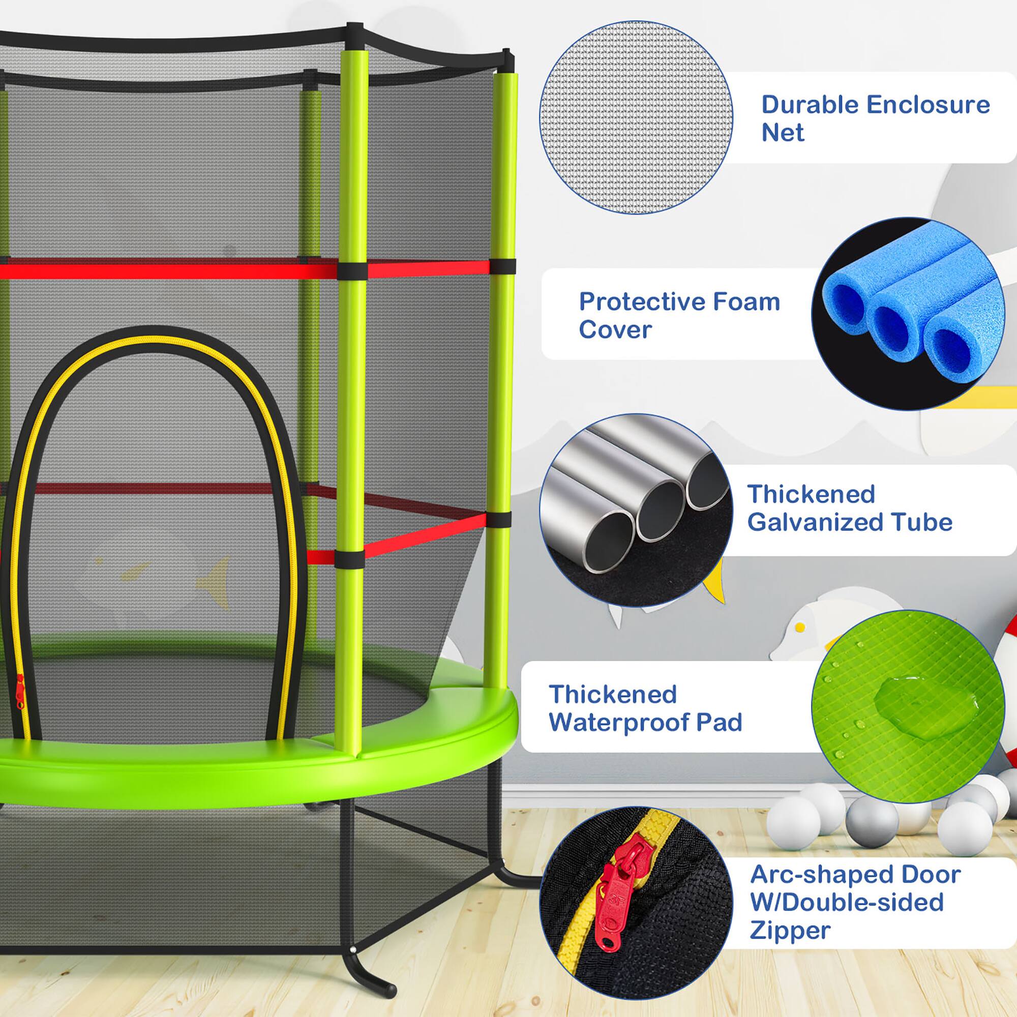 - Durable Enclosure Net
- Protective Foam Cover
- Thickened Galvanized Tube
- Thickened Waterproof Pad
- Arc-shaped Door with Double-sided Zipper