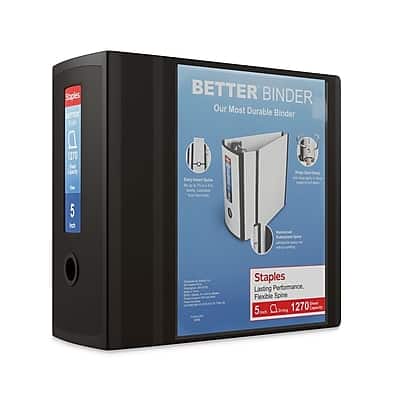 "Staples - 5"" 3-Ring Better Binder, D-Ring - Black" price history on PriceWatchPro