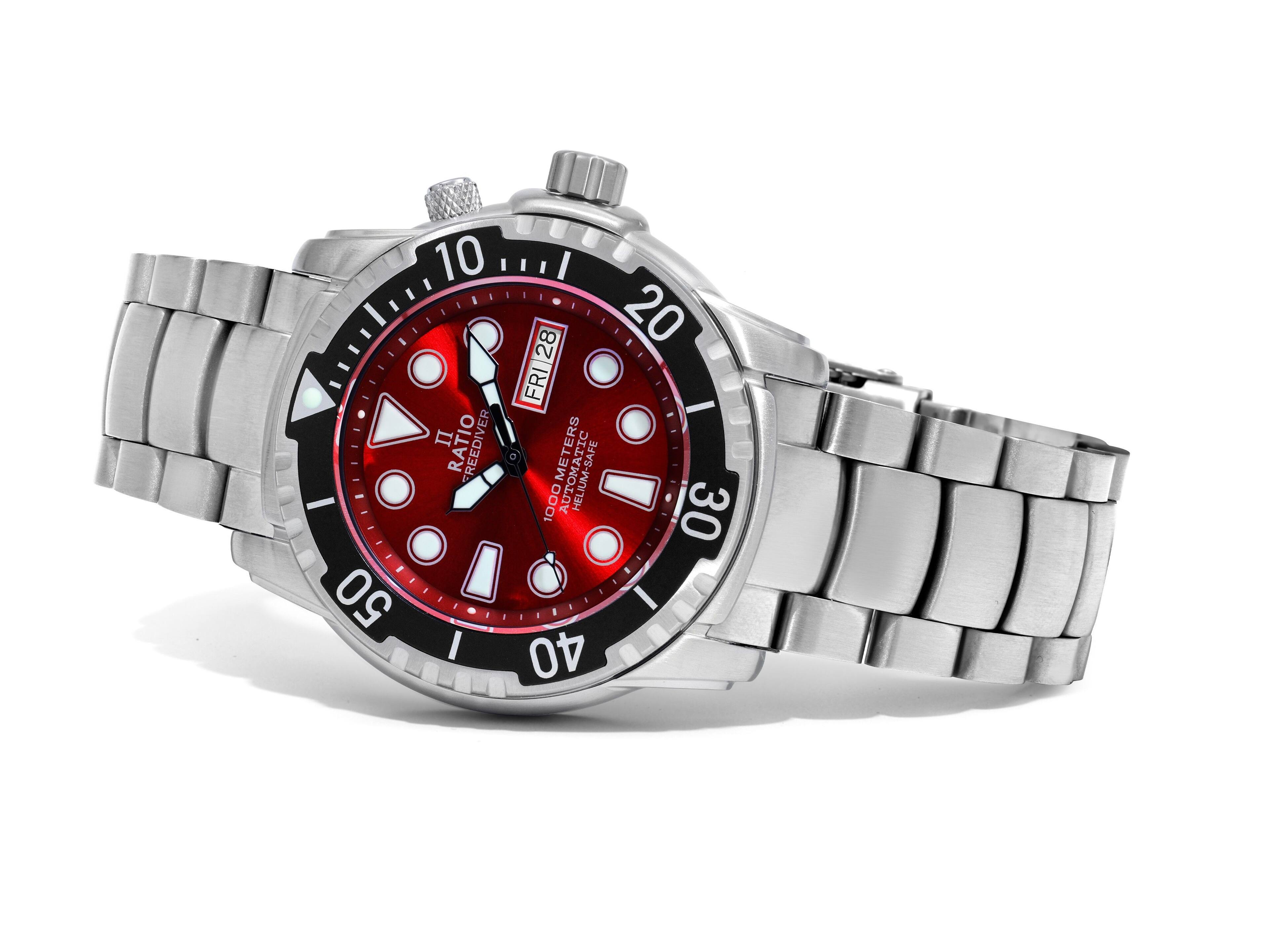 10 28 20 FRI  
RATIO FREEDIVER  
1000 METERS  
HELIUM-SAFE  
30 50 40