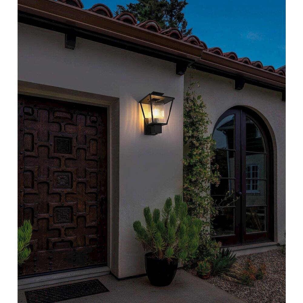 Alt View 4. Elegant Lighting - Gaul 7 inch Outdoor Pendant in Black - Black.