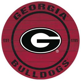 Jardine - Georgia Bulldogs 20'' x 20'' Indoor/Outdoor Circle Sign - Red