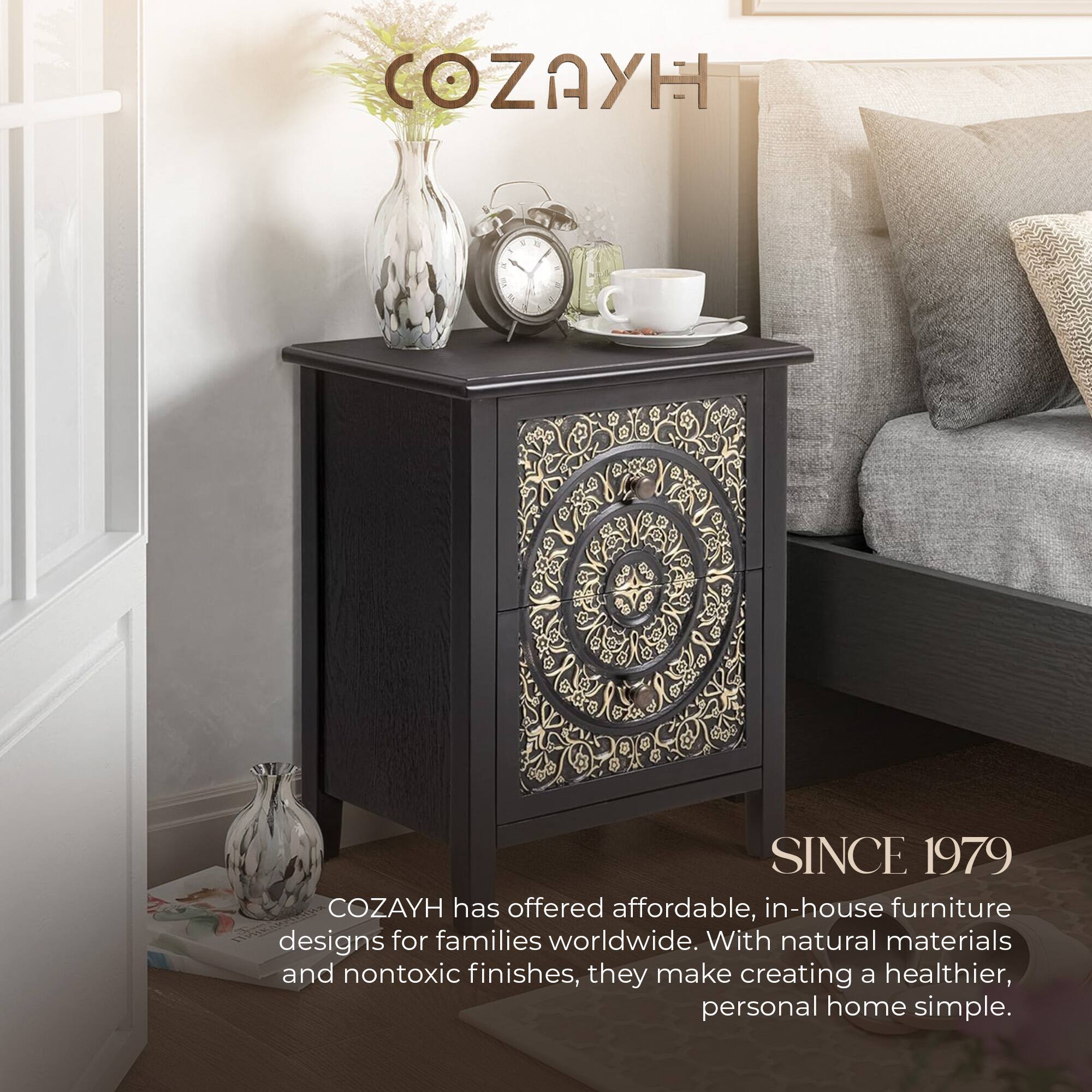COZAYH has offered affordable, in-house furniture designs for families worldwide. With natural materials and nontoxic finishes, they make creating a healthier, personal home simple. SINCE 1979