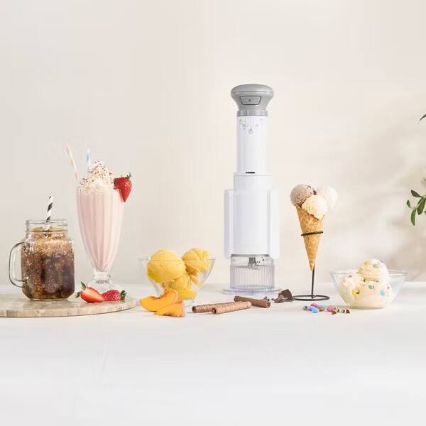 Angle. Cuisinart - Cuisinart FastFreeze 5-in-1 Ice Cream, Sorbet, Milkshakes, Slushies and Mix-In Frozen Dessert Maker - White.