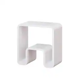 Boyel Living - 9.06 in. W Freestanding Solid Surface Shower Seat with Storage - Matte White