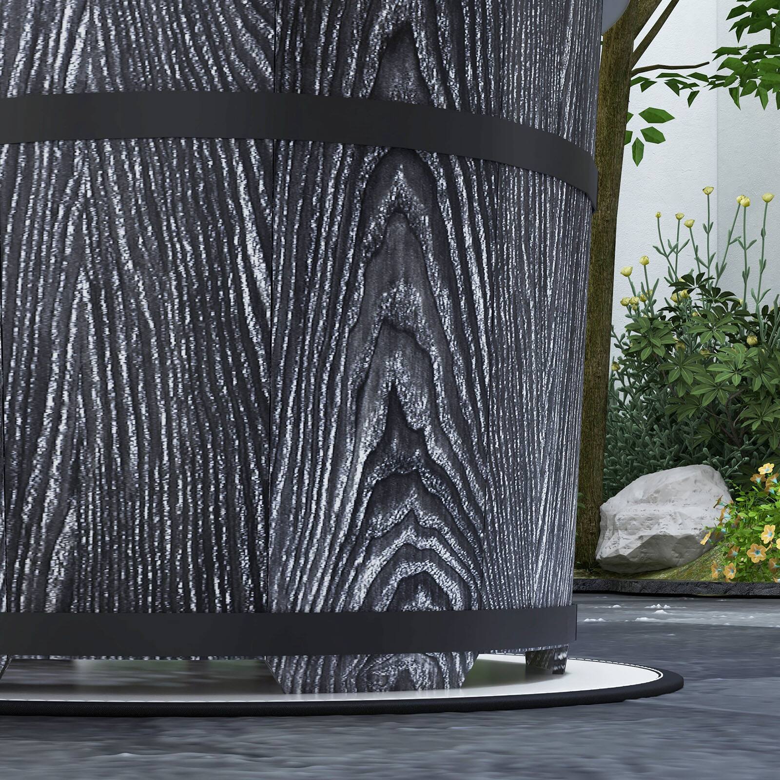 Alt View 7. Chateau Abodes - 20" Smokeless Fire Pit, Barrel Style Portable Wood Burning with Fireproof Mat, Magnesium Oxide Low Smoke - Black.