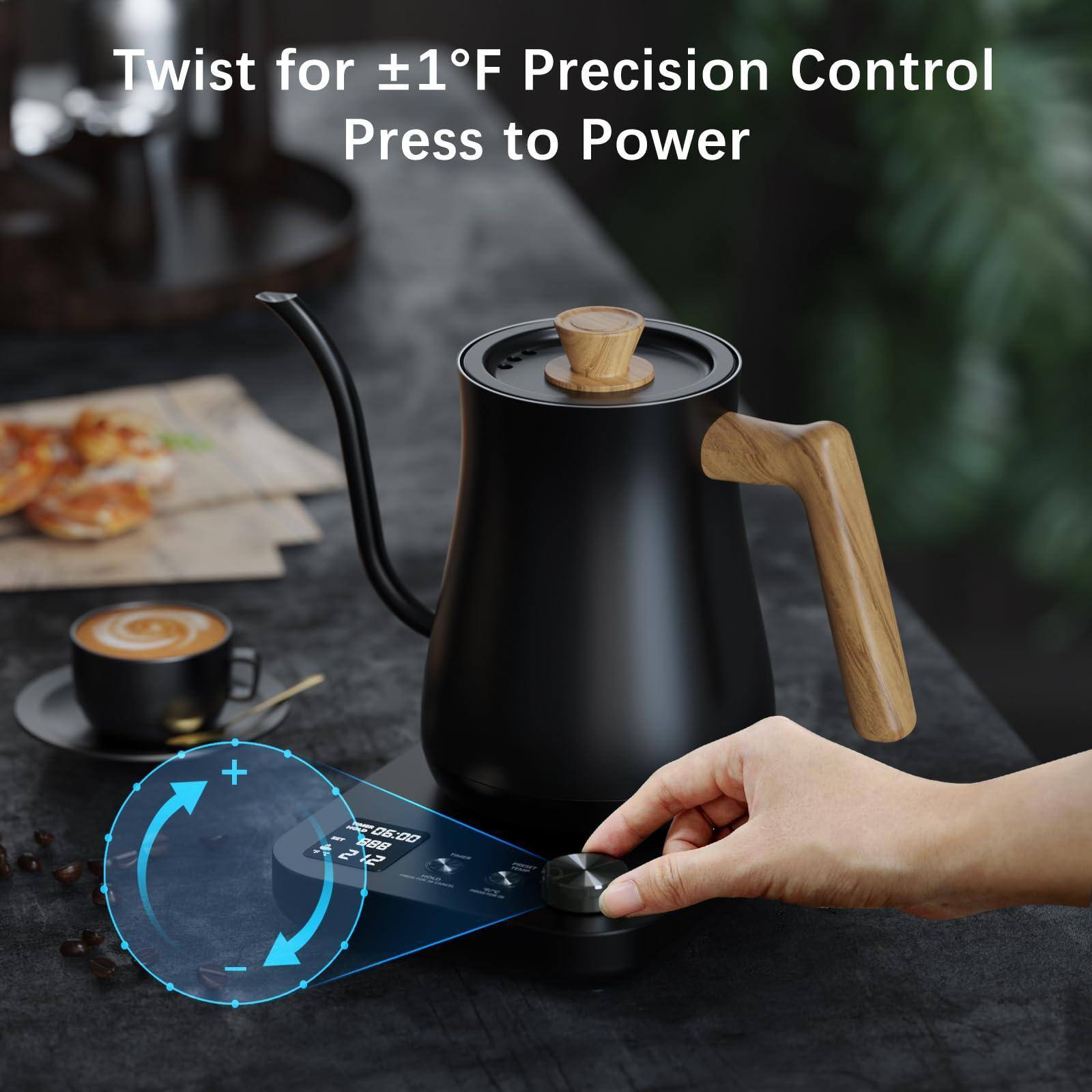 Twist for ±1°F Precision Control  
Press to Power