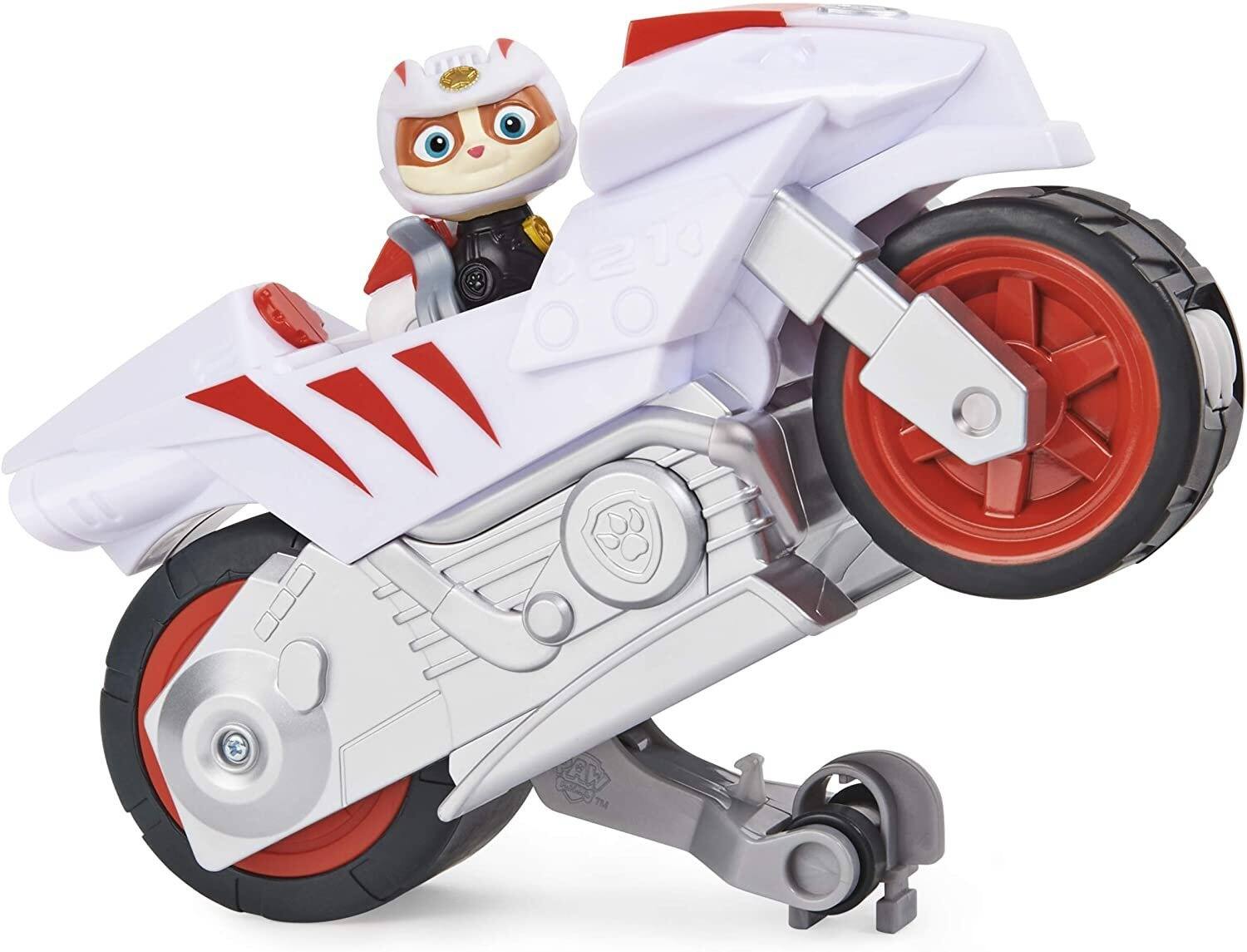 Alt View 1. Paw Patrol - Paw Patrol Wildcat Deluxe Pull-Back Motorcycle Vehicle with Wheelie Feature and Figure, Ages 3+ - Multicolor.