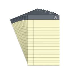 TRU RED - Notepads, 5" x 8", Narrow Ruled, 50 Sheets/Pad, 12 Pads/Pack (TR57359) - Canary