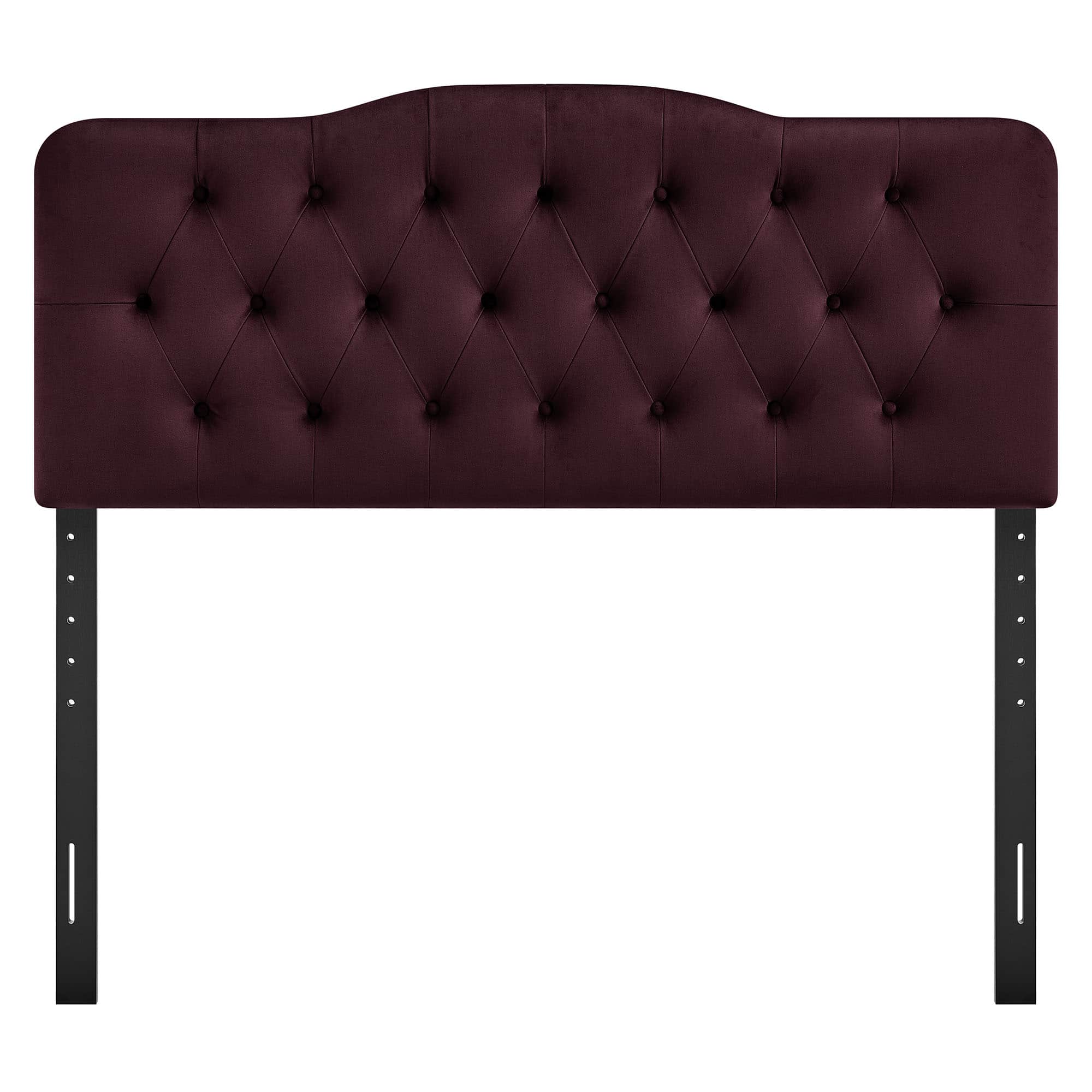 Alt View 2. Modway - Annabel Diamond Tufted Performance Velvet Headboard by Modway - Mulberry.