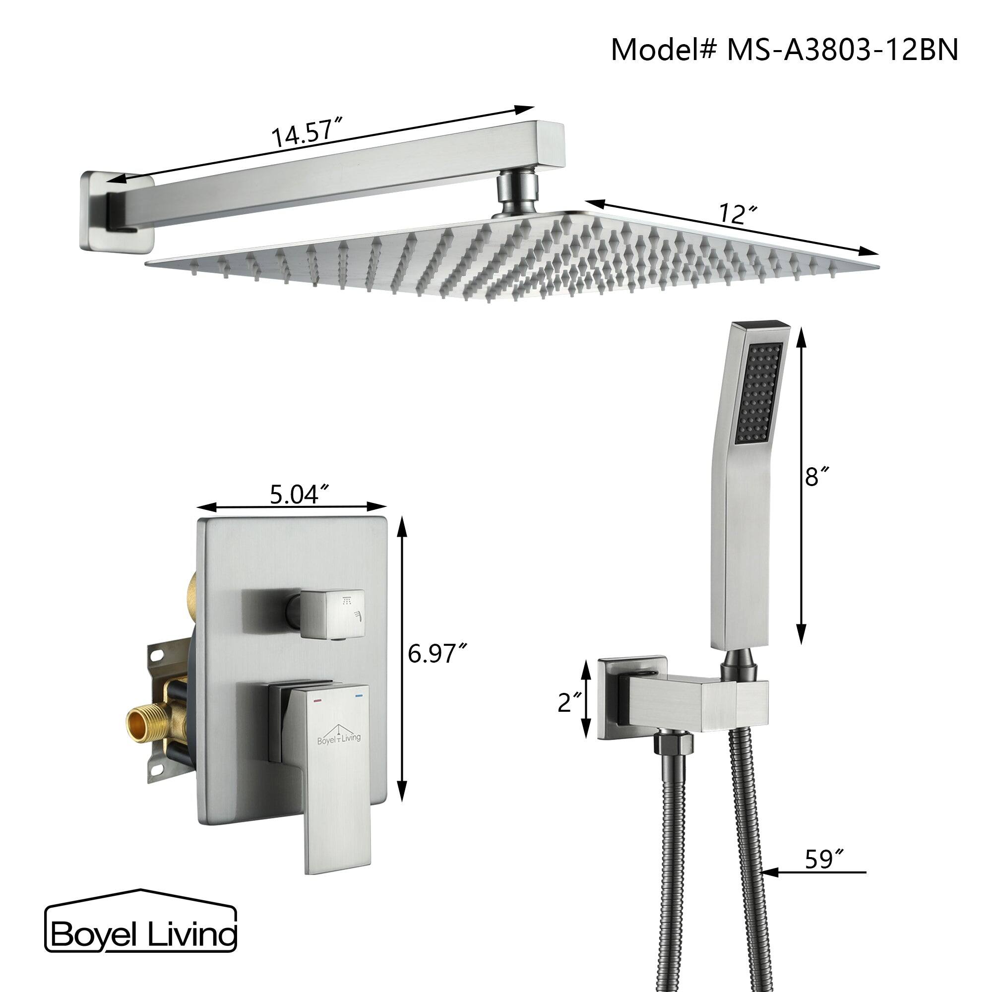 Model# MS-A3803-12BN 14.57" 12" 5.04" 8" 6.97" 2" 59" Boyel Living