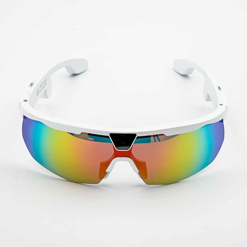Loheer - Smart Glasses with 32MP Photo Camera, 1200P Video, AI Voice, Wi-Fi, IP66, Sports Sunglasses - White - White - (2026)