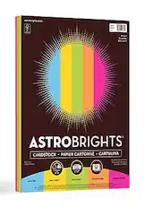 ASTROBRIGHTS
CARDSTOCK - PAPIER CARTONNÉ - CARTULINA
Luminous Blue
Solar Yellow
Lime Green
Coral Orange
Fuchsia Pink
50 sheets
8.5" x 11"
110 lb. (160 g/m²)
astrobrights.com