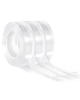 VEVOR - Double Sided Tape Heavy Duty, 16 ft Nano Mounting Tape( 3 Pack), Strong Adhesive & Reusable - Transparent