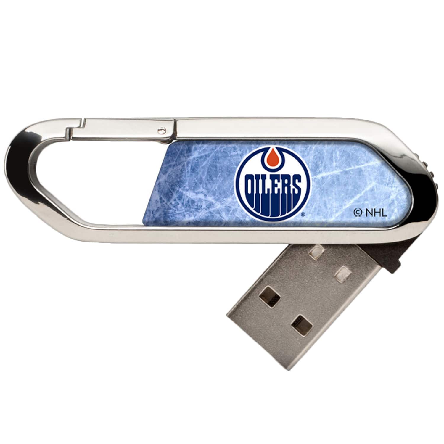 Keyscaper - Edmonton Oilers Ice Flood Clip USB Flash Drive-16 GB USB-C - Multicolor