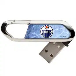 Keyscaper - Edmonton Oilers Ice Flood Clip USB Flash Drive-16 GB USB-C - Multicolor