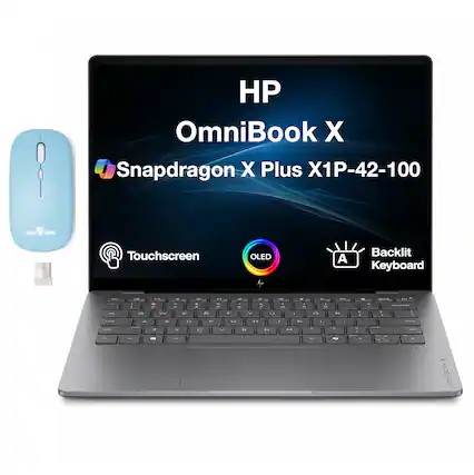 HP OmniBook X
Snapdragon X Plus X1P-42-100
DOCK TORM
Touchscreen
OLED
Backlit Keyboard