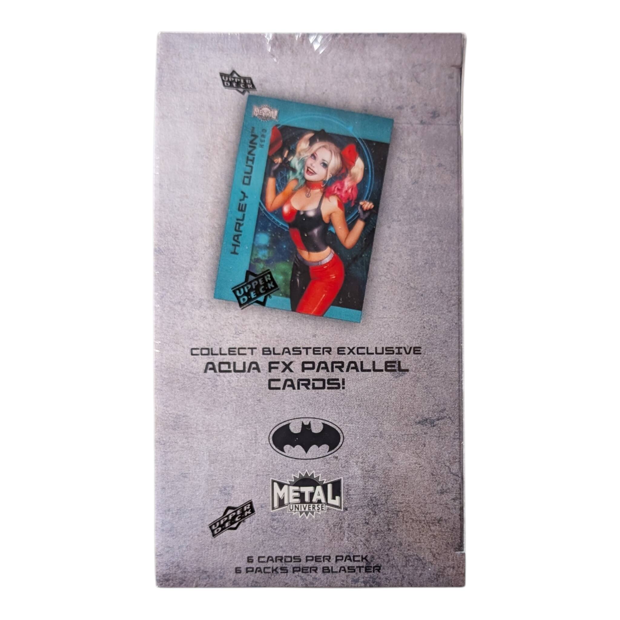 UPPER DECK HARLEY QUINN UPPER DECK COLLECT BLASTER EXCLUSIVE ACUA FX PARALLEL CARDS! METAL UNIVERSE 6 CARDS PER PACK 6 PACKS PER BLASTER