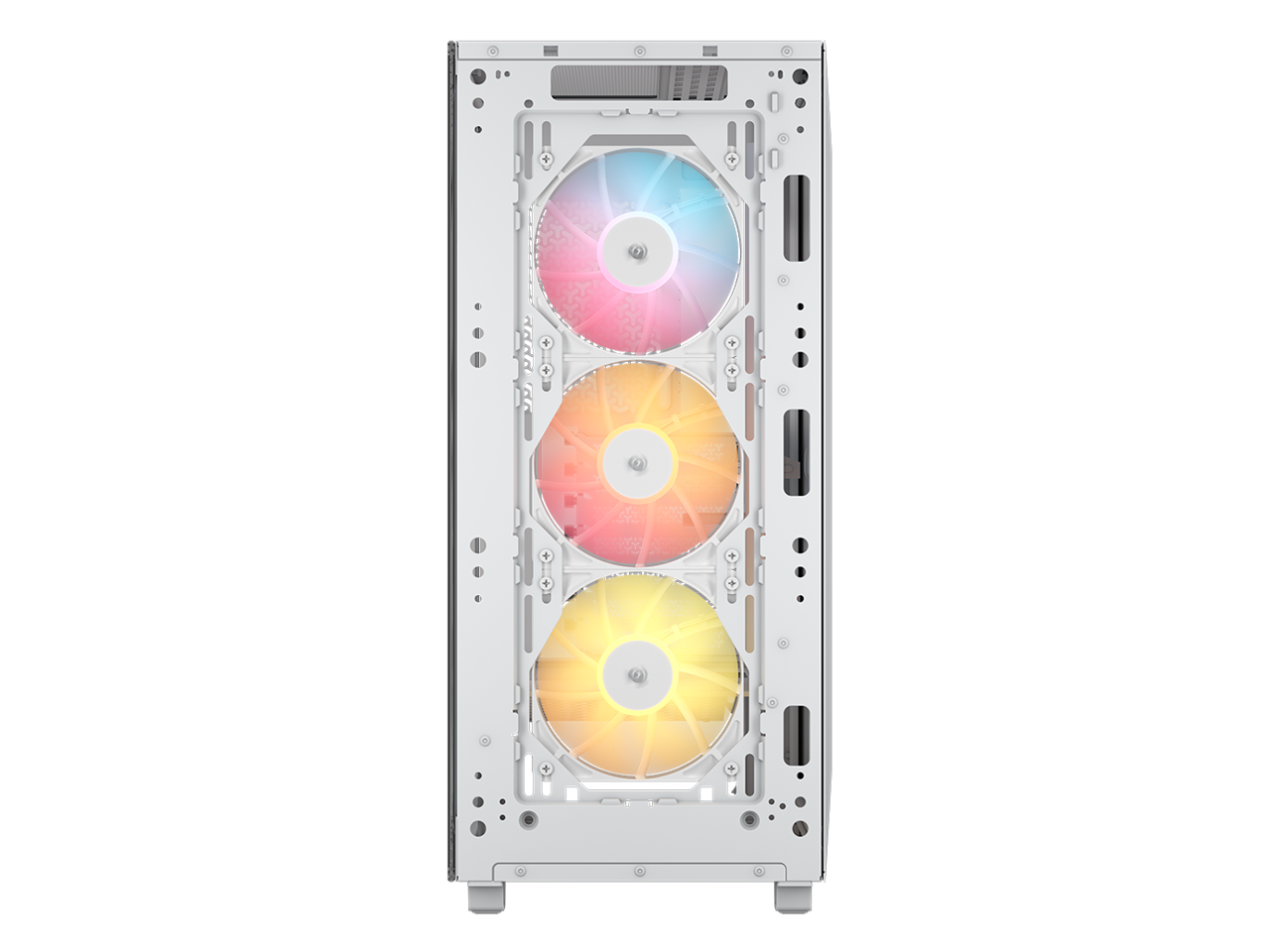 Alt View 5. CORSAIR - CORSAIR 3200D RS ARGB Mid-Tower Chassis, 3x RS120 ARGB Fans, DIY Features, White - White.