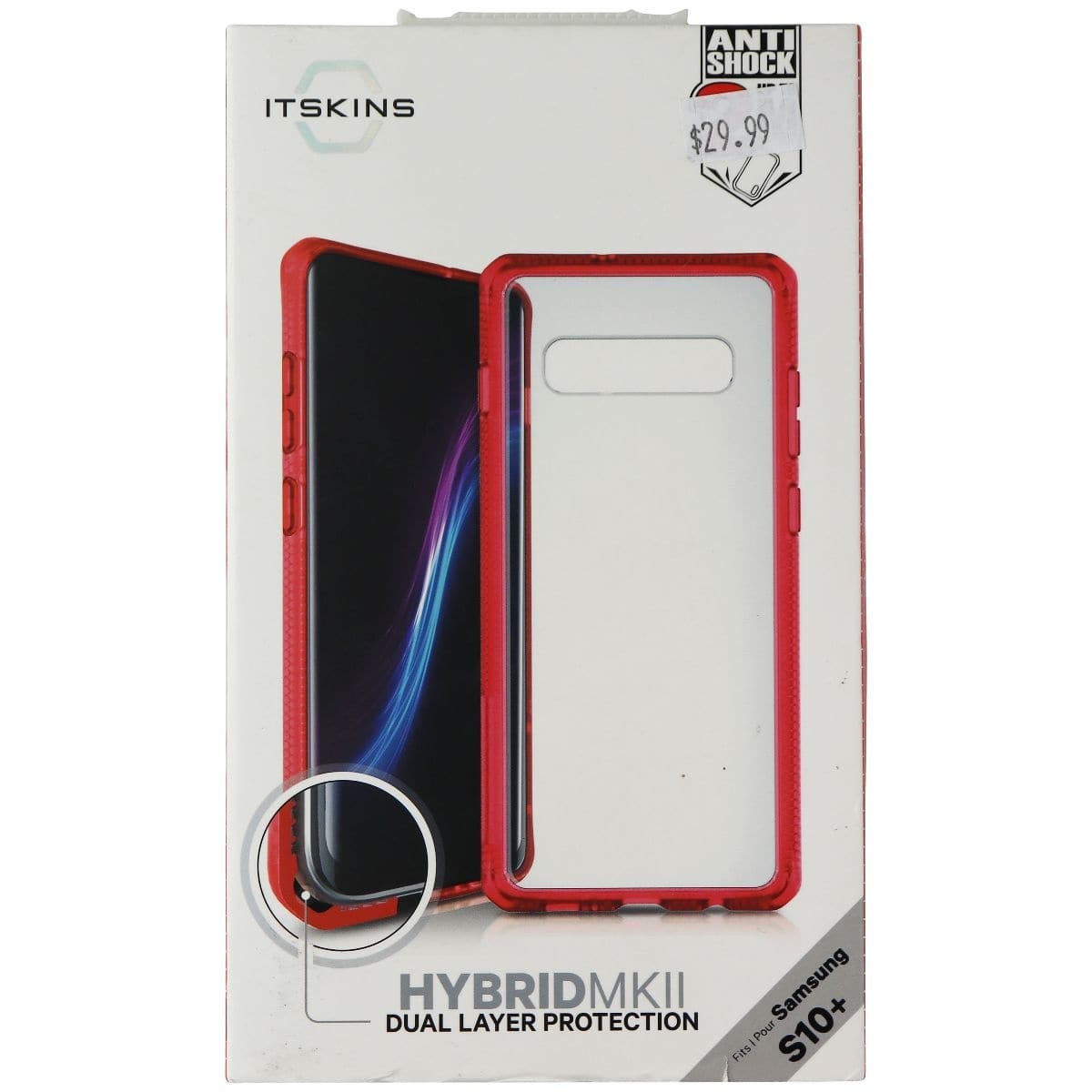 Itskins - Hybrid MK11 Samsung Galaxy (S10+) - /Transparent - Red price history on PriceWatchPro