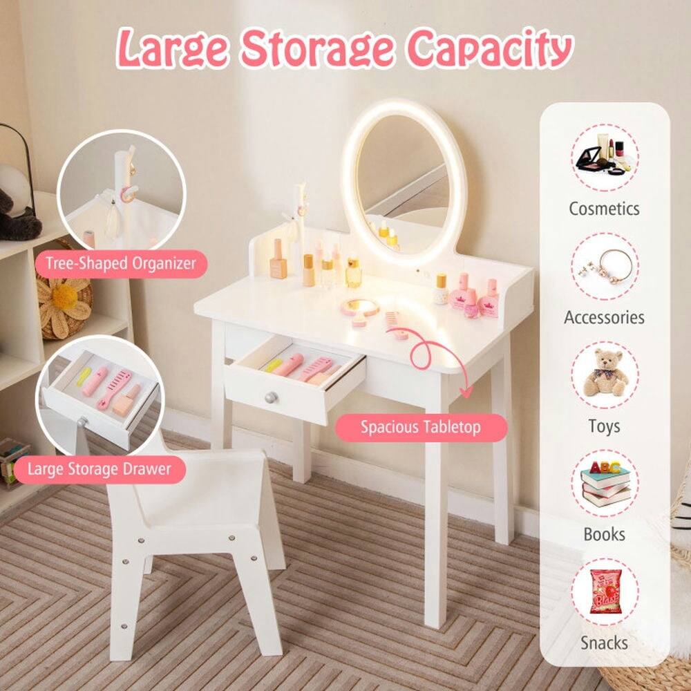 Large Storage Capacity  
Cosmetics Tree-Shaped Organizer Accessories Spacious Tabletop Toys Large Storage Drawer ABC Books Bad Snacks