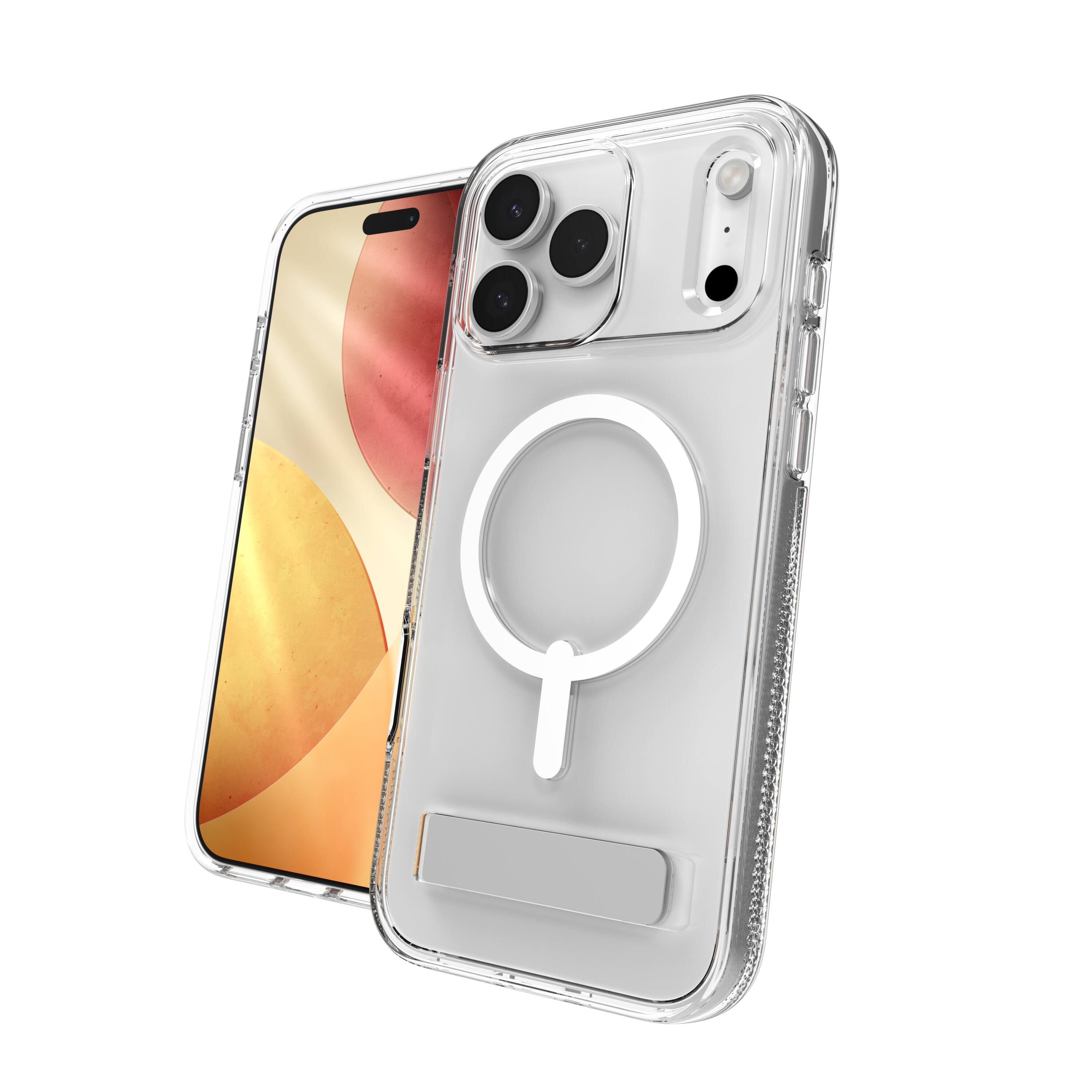 Alt View 9. ZAGG - Crystal Palace Snap MagSafe Compatible Case w/ Kickstand for Apple iPhone 17 Pro Max - Clear.