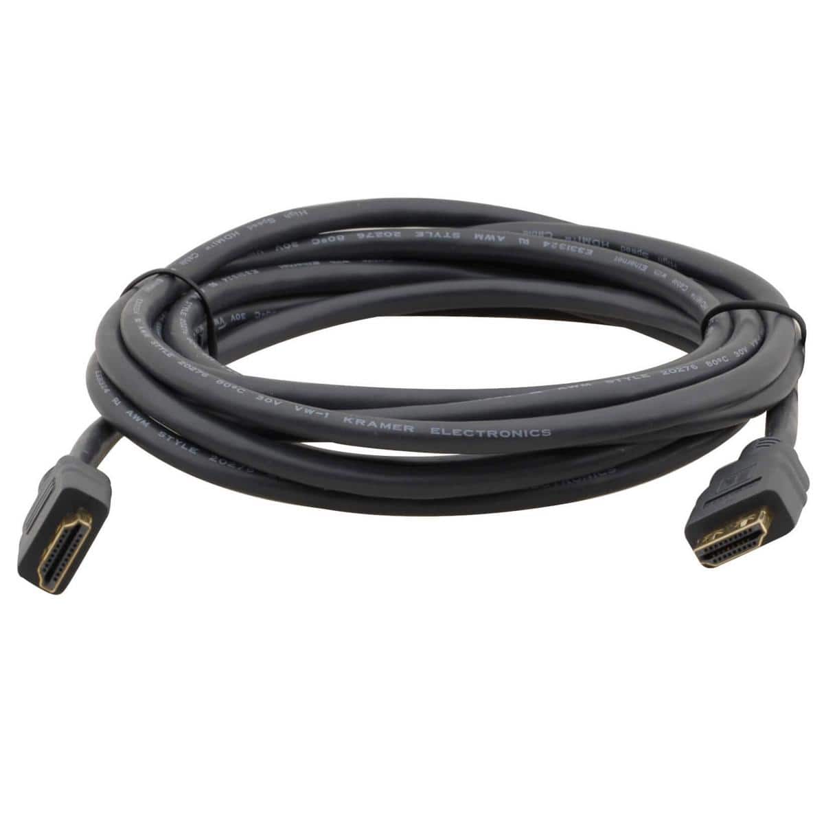 Kramer - Electronics C-MHM/MHM High-Speed HDMI Cable, Ethernet, 2', Gray