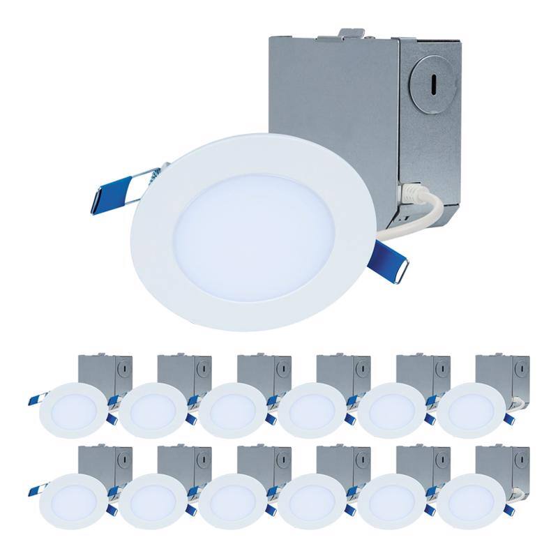 Angle. Halo - Halo Soft White 4 in. W LED Canless Recessed Downlight 10 W.
