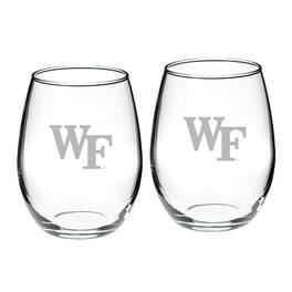 Jardine - Wake Forest Demon Deacons 2-Piece 21oz. Stemless Wine Glass Set - Multicolor