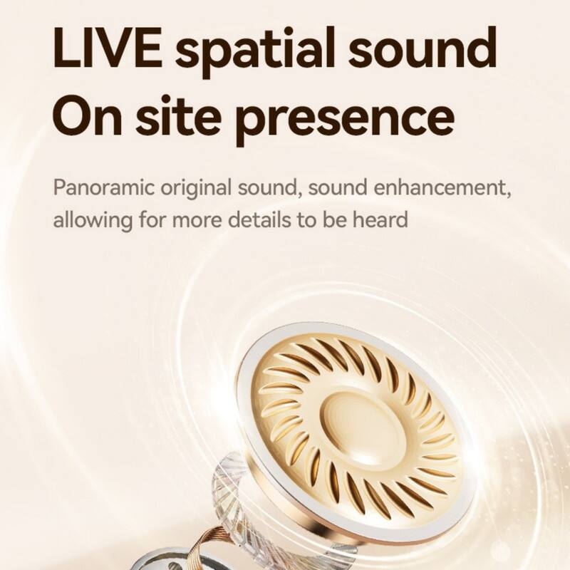 LIVE spatial sound  
On site presence  

Panoramic original sound, sound enhancement, allowing for more details to be heard