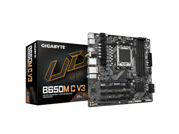 GIGABYTE B650M CV3
ULTRA DURABLE MOTHERBOARD
AMD Socket AM5