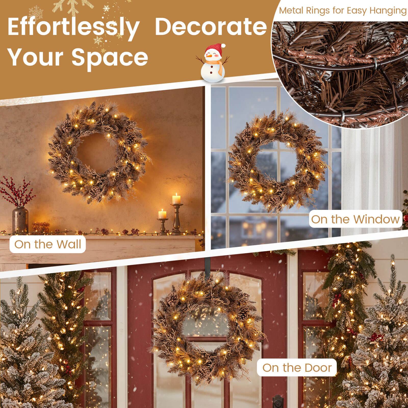 Effortlessly Decorate Your Space

Metal Rings for Easy Hanging

On the Wall

On the Window

On the Door