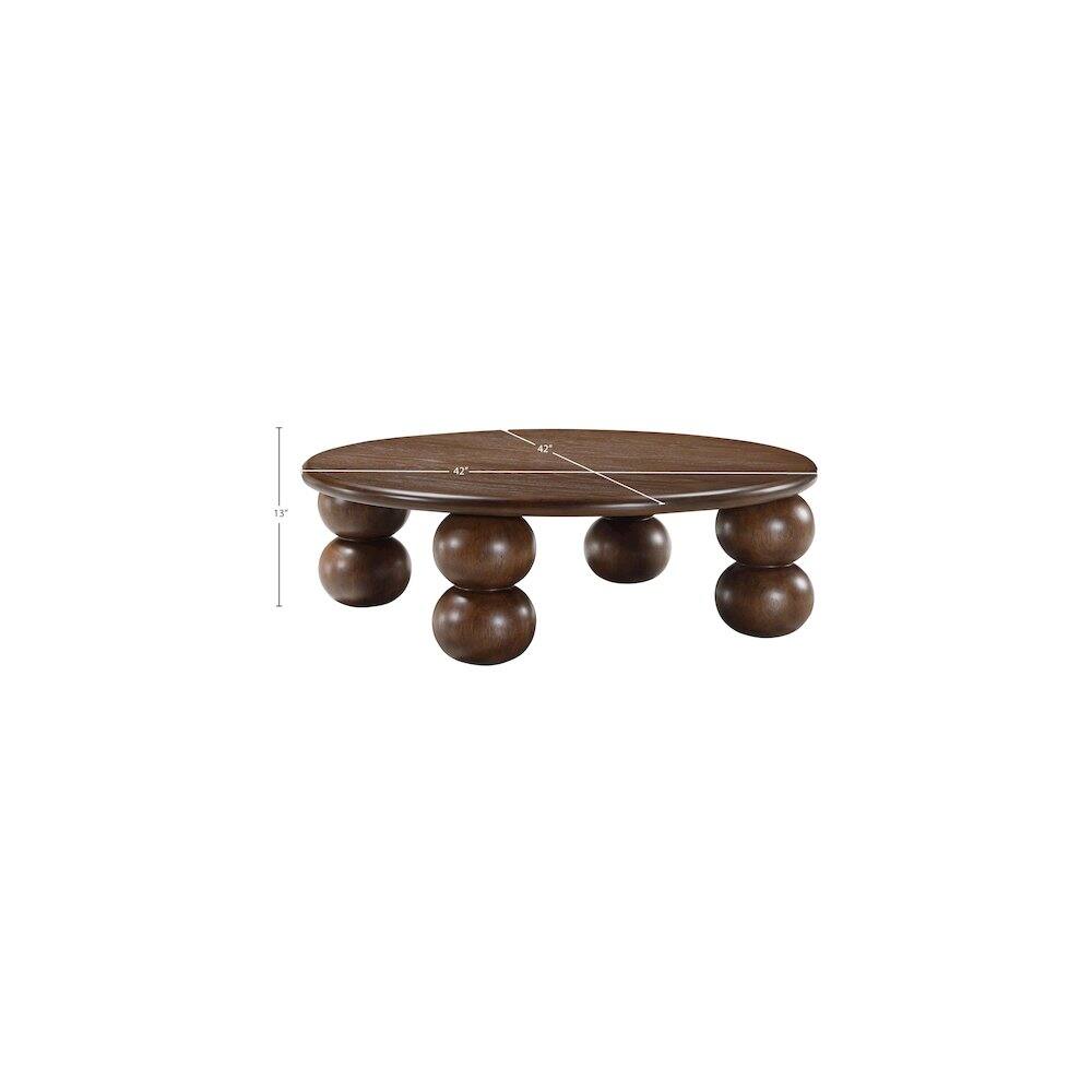 Alt View 4. Meridian Furniture - Kelvin Coffee Table - Brown.