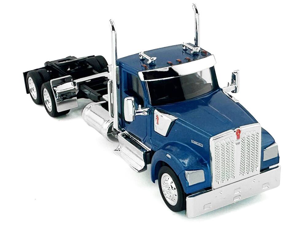 Alt View 3. HO Logistics Replicas - Kenworth W990 2-Axel Day Cab Blue Metallic 1/87 (HO) Scale Plastic Model Car by HO Logistics.
