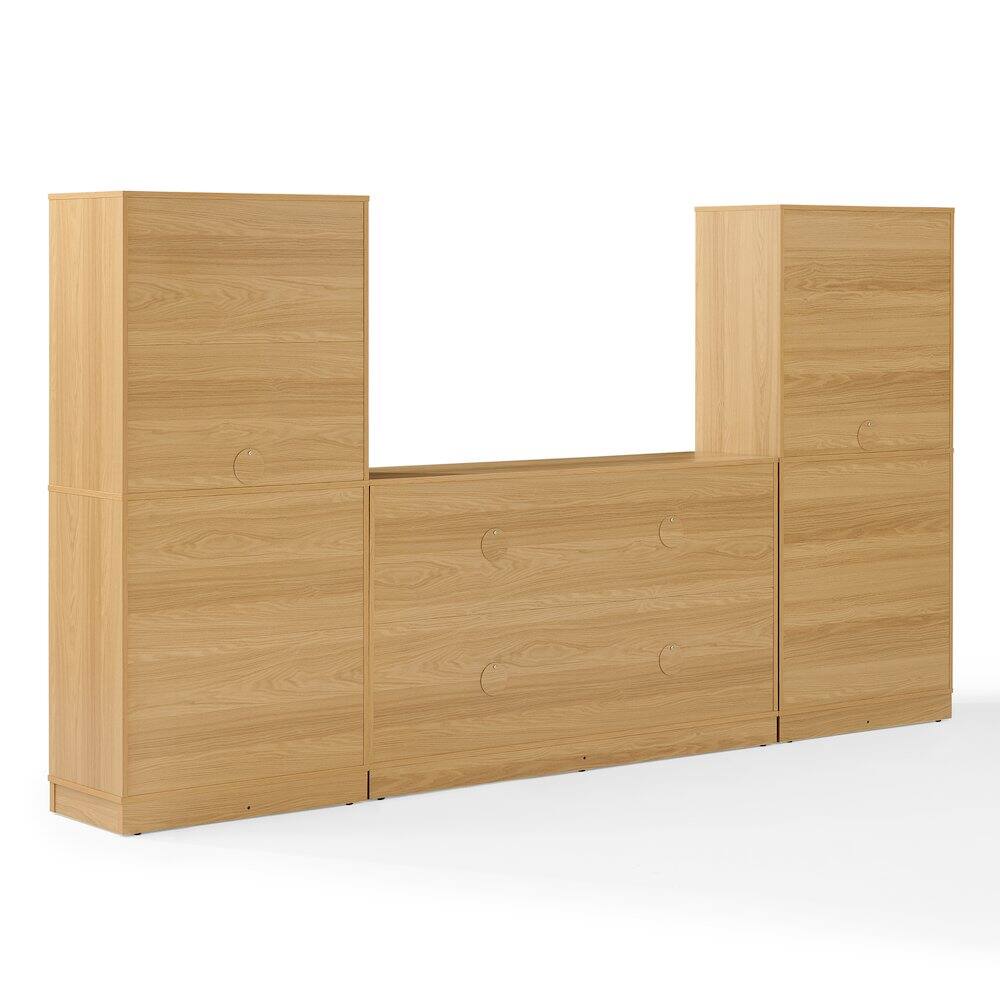 Alt View 2. Crosley Furniture - Naomi 3-Piece Entertainment Center - Sideboard & 2 Pantries - Brown.