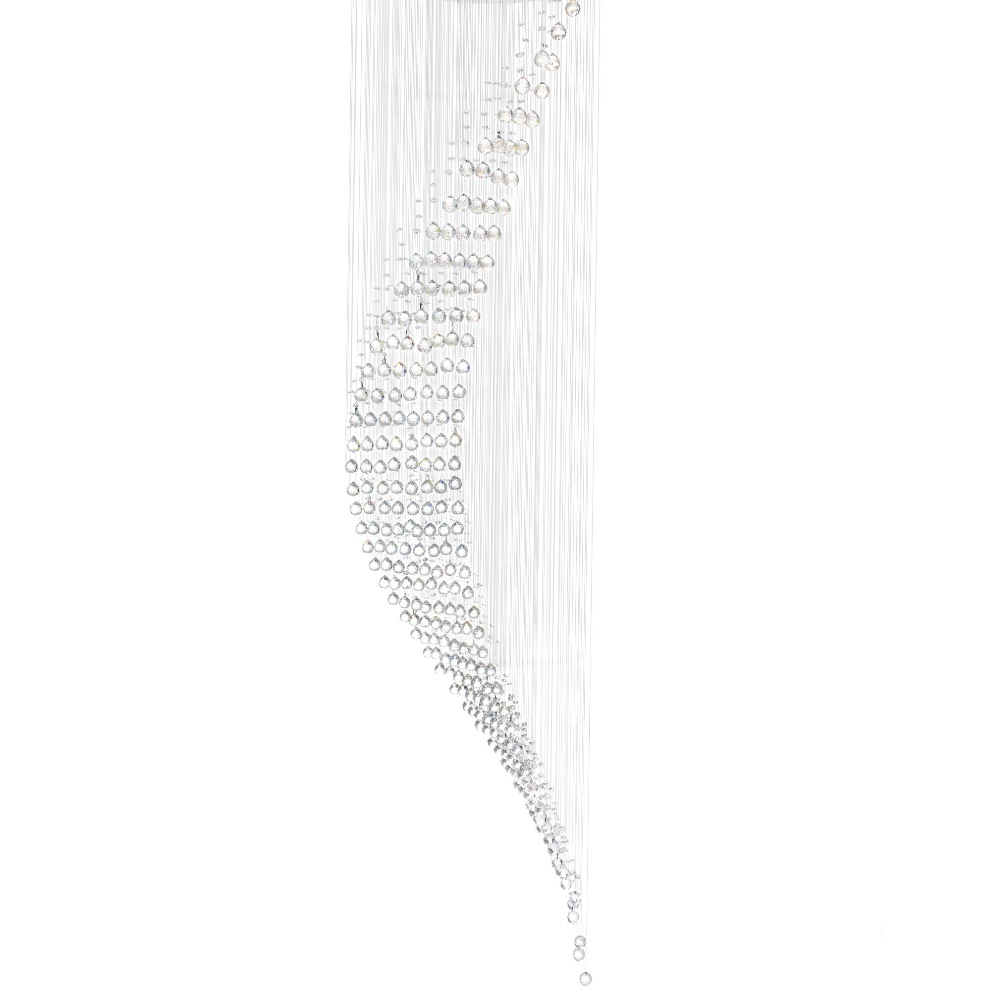 Angle. CWI Lighting - Ribbon 10 Light Flush Mount With Chrome Finish - Chrome.