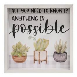BreeBe - *Anything Is Possible Framed Box Sign - Multi