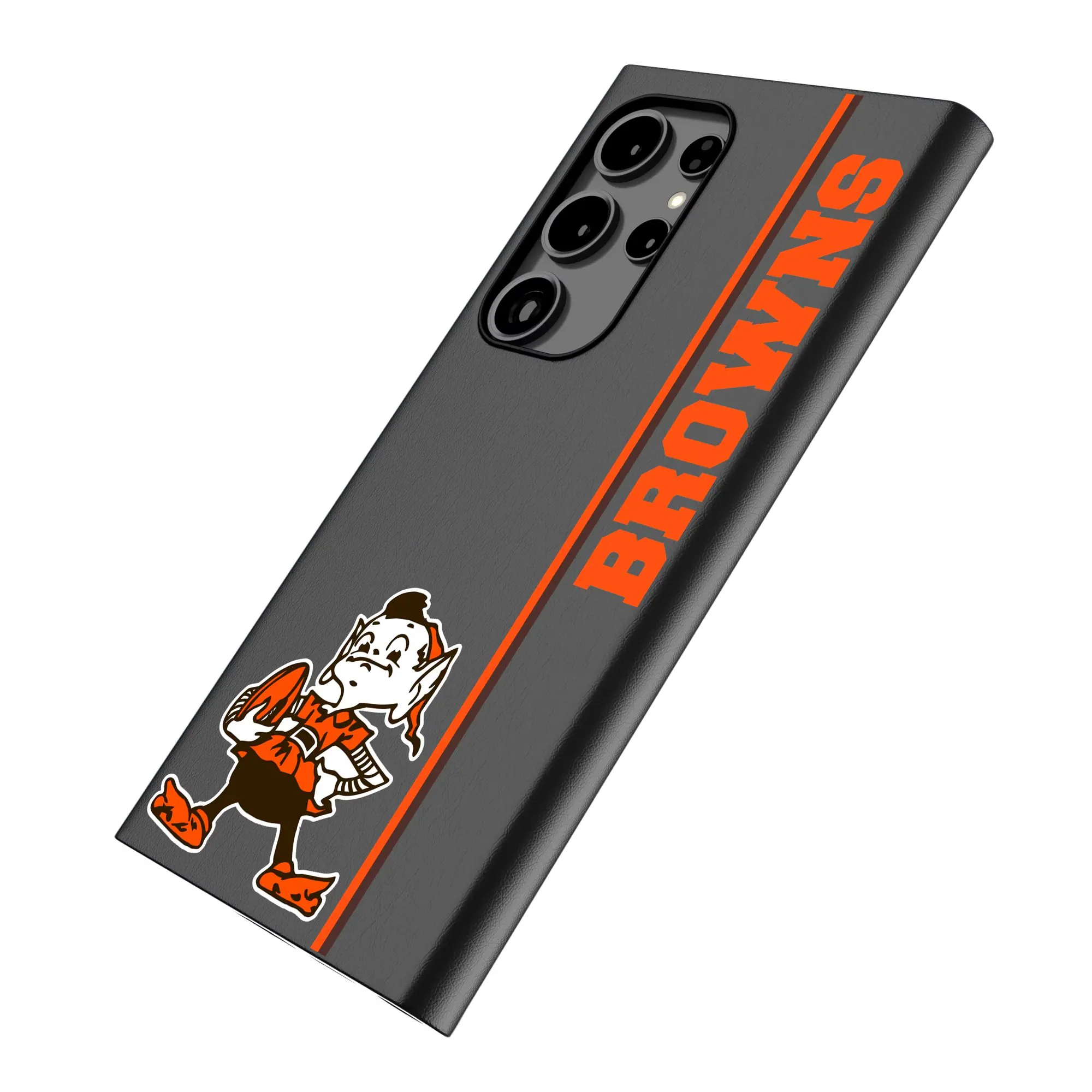 Alt View 1. Keyscaper - Cleveland Browns Galaxy Magnetic Bump Case - S24 - Black.