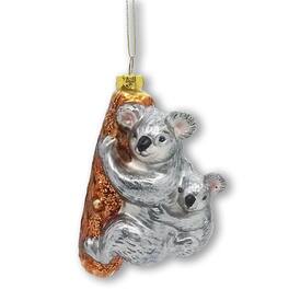 OrnamentallyYou - Koala Baby and Parent Glass Christmas Ornament - Multi-colored