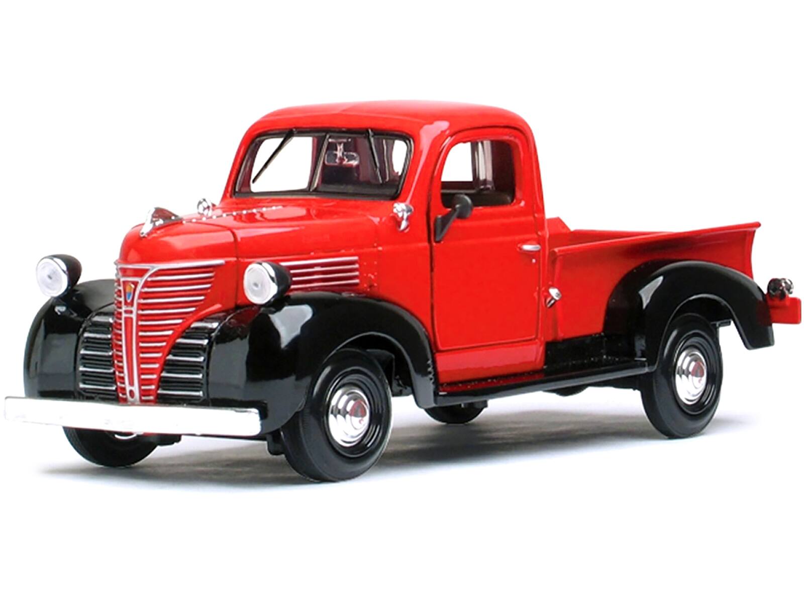 Alt View 1. Motormax - 1941 Plymouth Pickup Red 1/24 Diecast Model Car by Motormax.