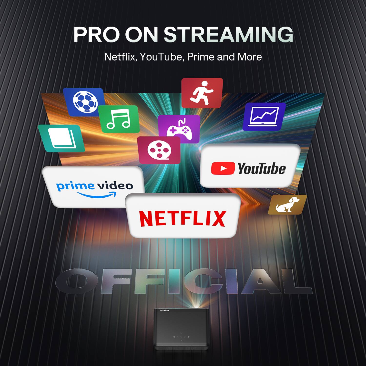 PRO ON STREAMING Netflix, YouTube, Prime and More + prime video YouTube NETFLIX OFFICIAL