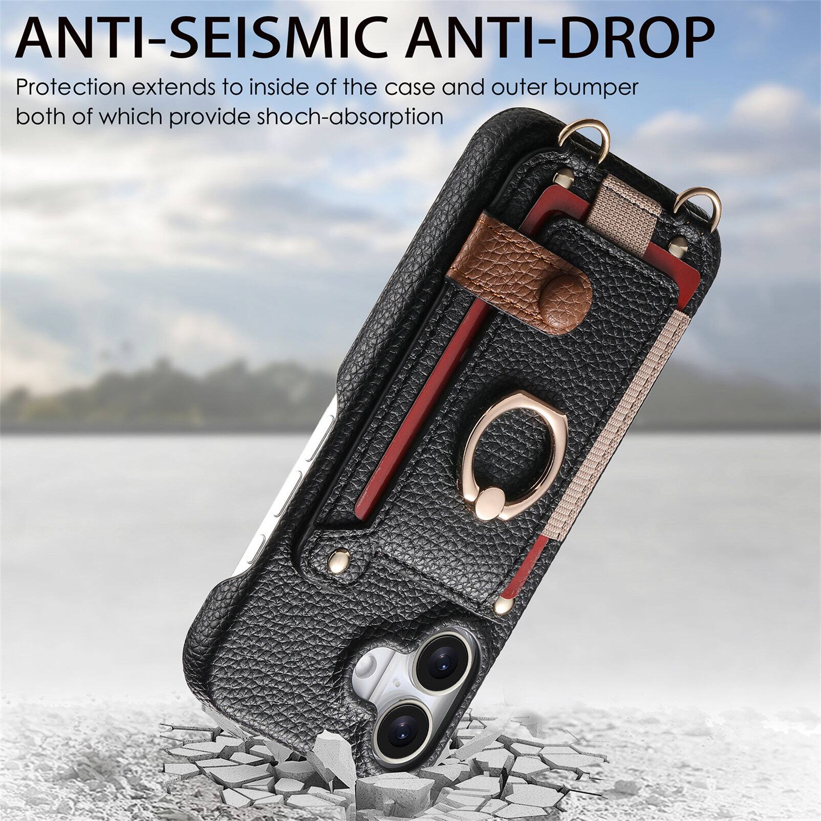 ANTI-SEISMIC ANTI-DROP  
Protection extends to inside of the case and outer bumper both of which provide shock-absorption