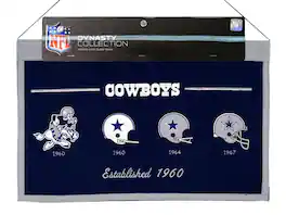 Winning Streak Sports - Dallas Football Cowboys - High Quality Embroidered Logo Banner Flag - Established 1960 - Multi