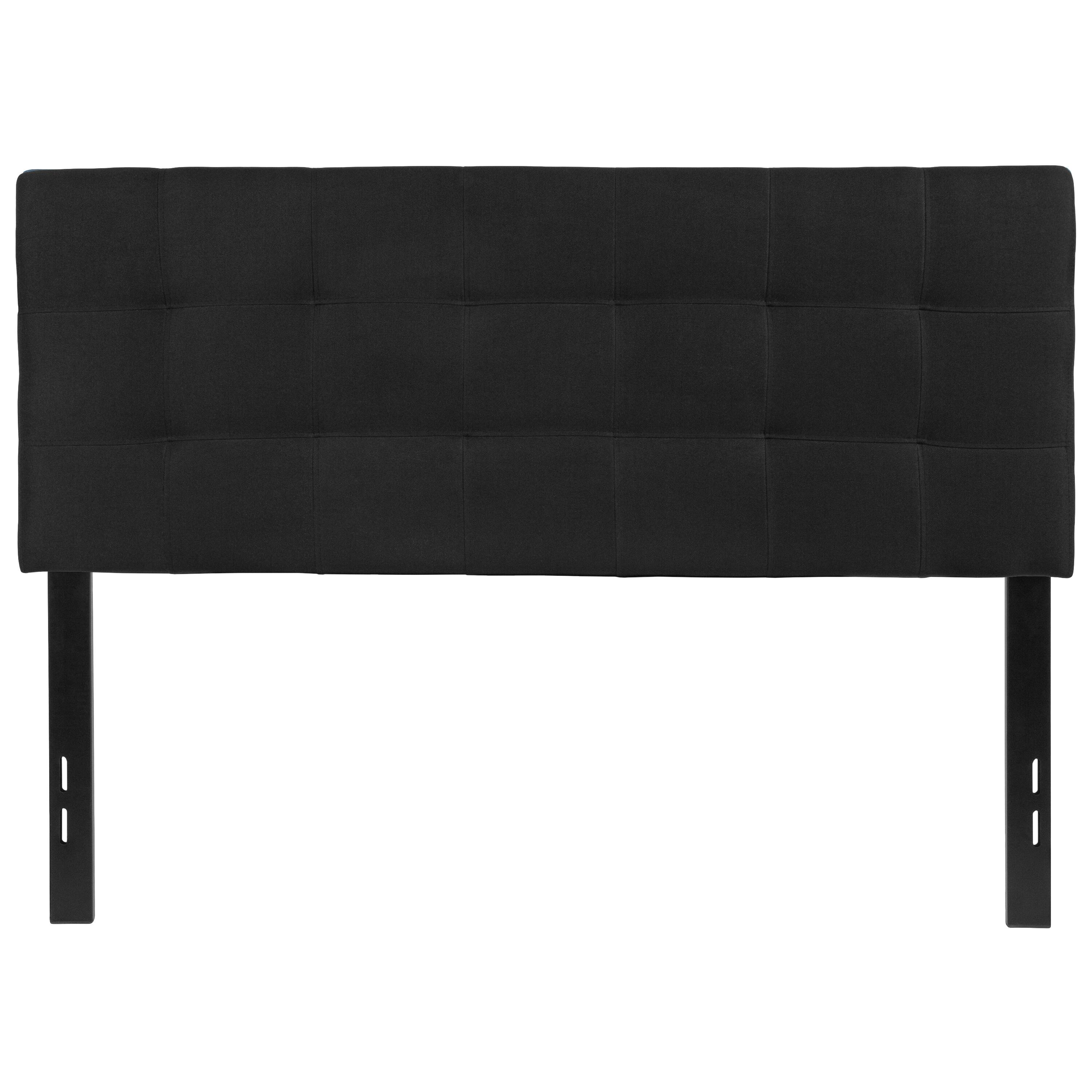 Alt View 5. Emma + Oliver - Quilted Tufted Upholstered Headboard - Black.