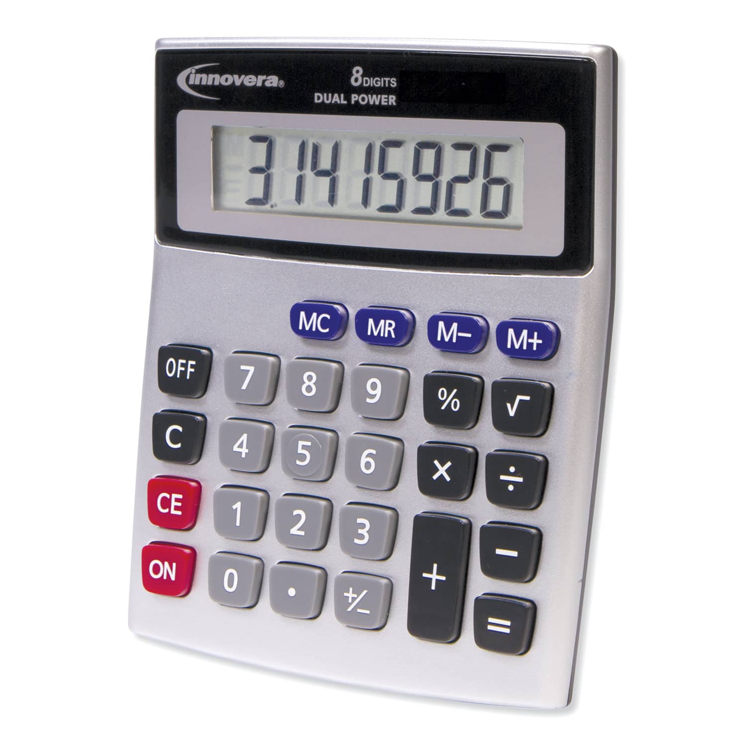 Innovera - 15927 Desktop Calculator Dual Power 8 Digit LCD
