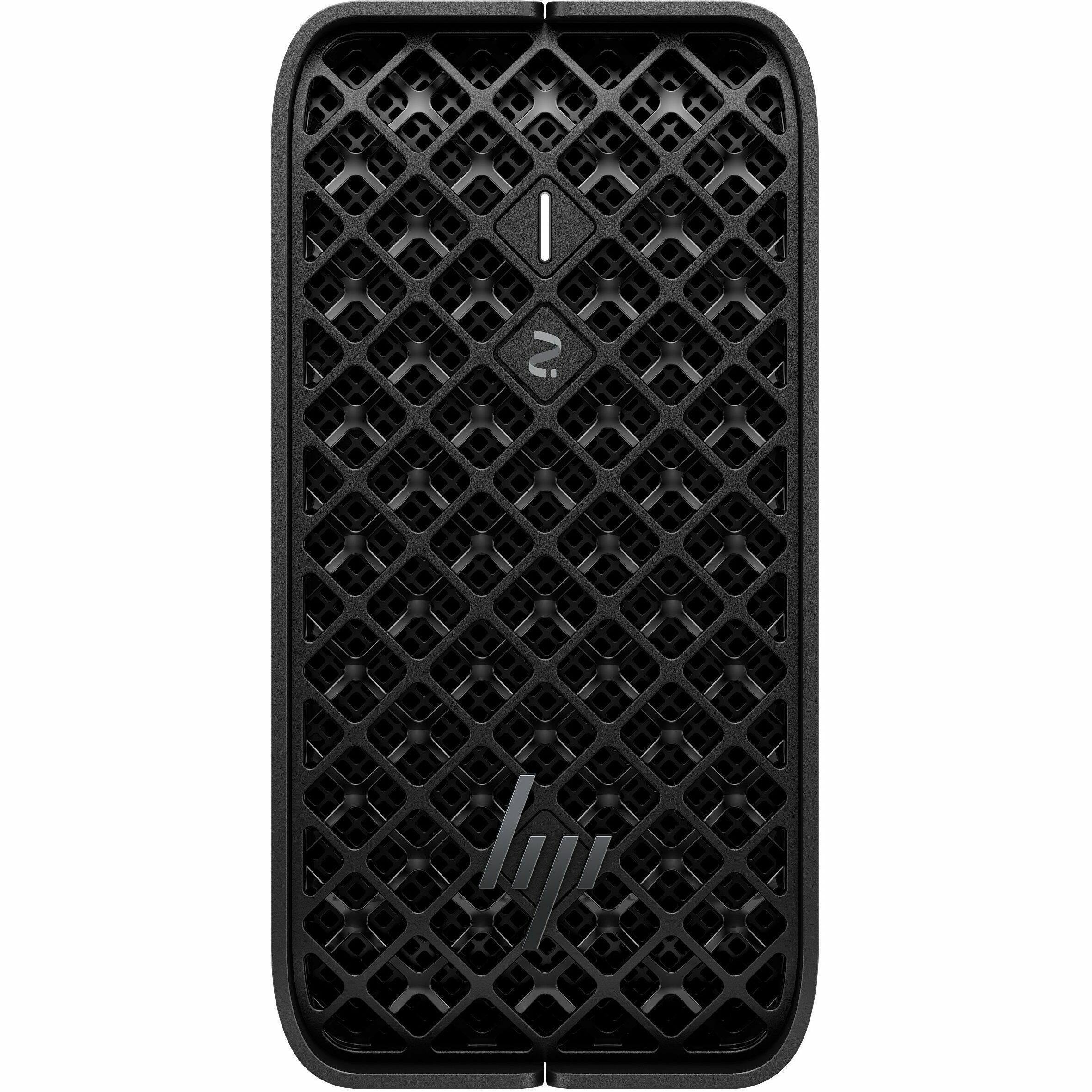 Alt View 3. HP - HP Z2 Mini G1a Workstation - 1 x AMD Ryzen AI Max+ PRO 395 - 128 GB - 2 TB SSD - Mini PC - Jet Black - AMD Chip - Black.