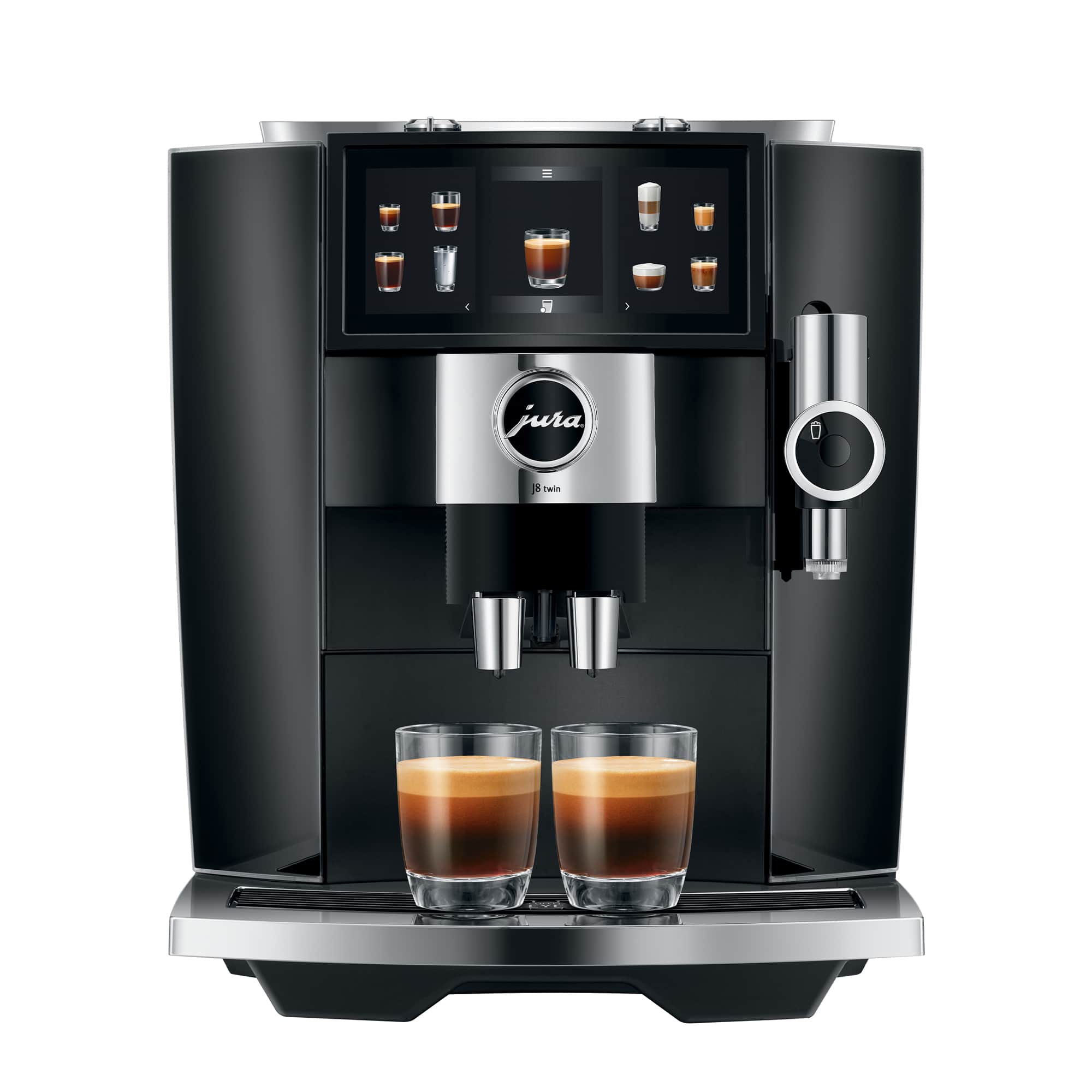 JURA - J8 twin Automatic Single Serve Coffee Maker and Espresso Machine - Black - Front_Zoom