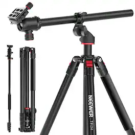 Neewer - Basics Overhead Tripod, 76", Arca QR, 17.6lb - Black